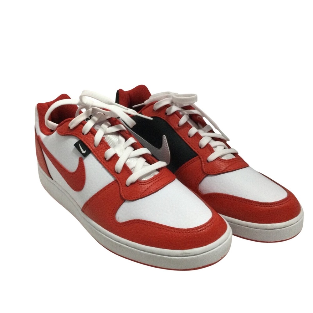 Nike Ebernon Low Womens Sneakers Red White Black AQ1779-100 Low‎ Top Shoes